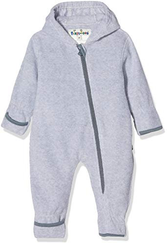 Playshoes Fleece-Overall Unisex Kinder Jumpsuit, grau/melange, 80