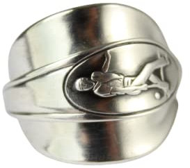 Besteckschmuck Ring mit Sportmotiv, (Tennis) ca. 69 (22) Ring aus Besteck Schmuck