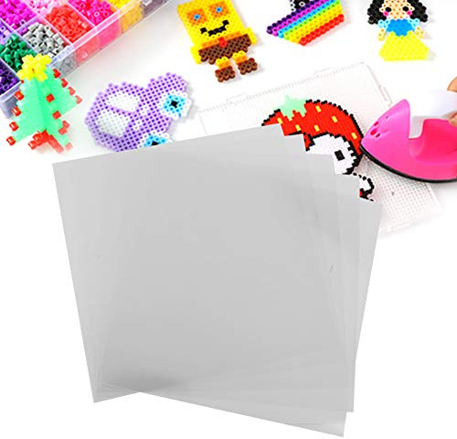 LetCart Feuilles De Papier à Repasser en Perles - Accessoires De Papier De Fer Transparents Spécifiés pour Le Bricolage pour Enfants Puzzle Beans Toy(Type A 23.8x17.8cm)