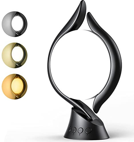 Wopigh Tageslichtlampe 10000 Lux, Sonnenlichtlampe mit 3 Lichtfarben 4 Timer 5 einstellbare und Memoryfunktion Lichtintensität, UV-Frei Sonnenlicht Lampe für Hause/Büro (Schwarz, 2)