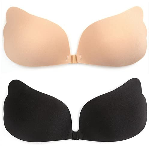 Manxing Reggiseno Invisibile Push Up Reggiseno Adesivo Silicone Reggiseno Senza Spalline Riutilizzabile Invisibile Bra