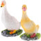 FONDOTIN 2 Stück Brunnen Landschaft Entenschmuck gartendekoration gartendeko rostoptik gartendekofiguren gartenaccessoires gartenzubehör schrullig drinnen Teichdekoration Gartenbedarf Harz