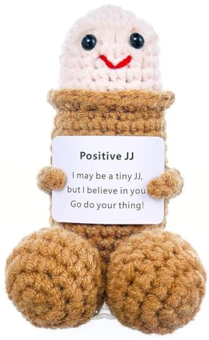 Positive Anatre Idea Regalo Compleanno- Creative Knitted Positive Anatre Doll- Gadget Scrivania Carino Portafortuna, Regali Originali per Laurea Collega Sorella Amica Ufficio
