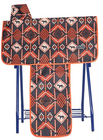Harrison Howard Sturdy Waterproof Western Saddle Cover with Stylish Prints That Stand Out Keep Your Saddle in Pristine Condition Perfect for Showing or Riding Events-Mountain Light
