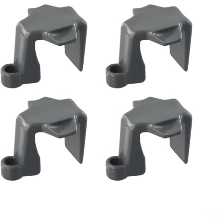 Accarugty Paquete de 4 rieles cuadrados para pontón para clips de guardabarros, ganchos ABS para tubos de 1 y 1.25 pulgadas, soportes de parachoques de acoplamiento de ajuste rápido de hasta 3/8