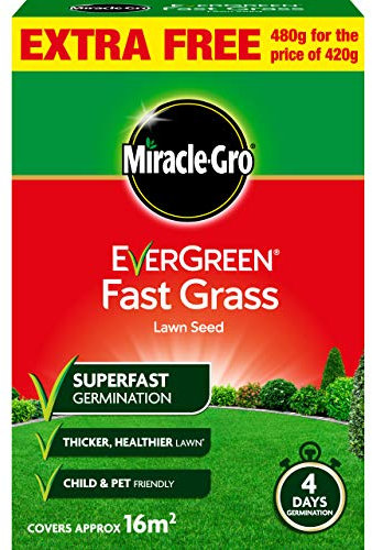 Miracle-Gro EverGreen Fast Grass Lawn Seed 480g