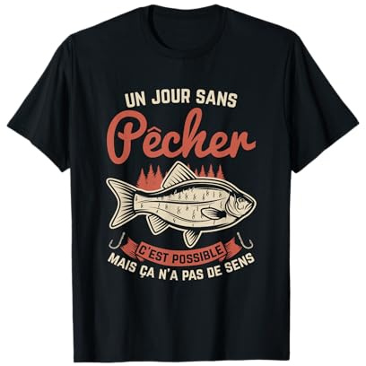 Chemise de pêcheur hommes enfants pêche cadeau Poissons T-Shirt