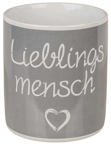 Out of the blue XXL Becher Tasse »Lieblingsmensch« Steingut im Geschenkkarton 850ml, 1 Stück (1er Pack)