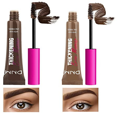 2 Farbe Professional Makeup Augenbrauen-Mascara mit,Wasserfest Augenbrauengel schweißfest langlebig erzeugt eine, vollevoluminös aussehende Augenbrauenfarbe Brow Gel Tint
