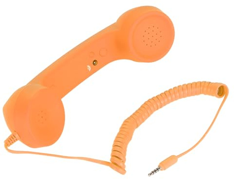 Auricular de Teléfono Celular, Auricular de Teléfono Retro con Cable de 3,5 Mm con Adaptador USB C, Auricular de Teléfono Vintage a Prueba de Radiación para Teléfono Inteligente