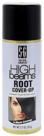 High Beams Root Cover-Up Temporary Spray - Salon-Quality Spray Hair Dye - Washable Black Hair Dye - Temporary Hair Color - Black - 76 g