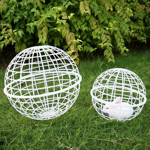 Chicken Ball Cage to Free Range, Rabbit Hutch Outdoor, for Backyard Farm Use Portable Chicken Coop Guinea Pig Cages Bunny Cage Spherical Rabbit Cage