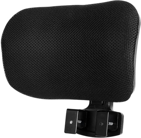 IMIKEYA Poggiatesta per Sedia Ufficio Regolabile con Clip Cuscino Ergonomico per Protezione Cervicale Supporto Testa per Poltrona Computer Nero Resistente e Facile da Installare