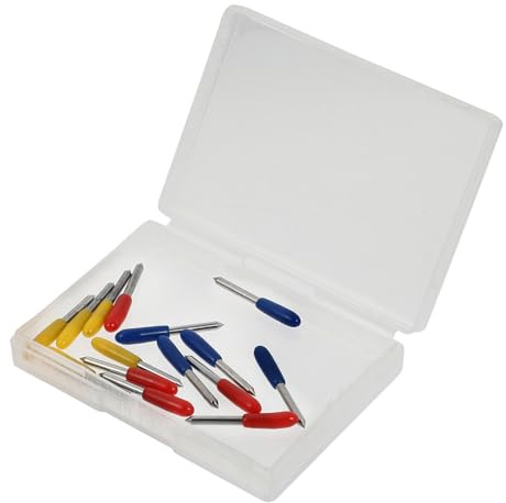 SOIMISS Lot de 15 Cutters de Découpe pour Traceur Fraises à Graver à 30° 45° et 60° Outil de Découpe de Lettres et Tissu Accessoires Professionnels pour Gravure Précise