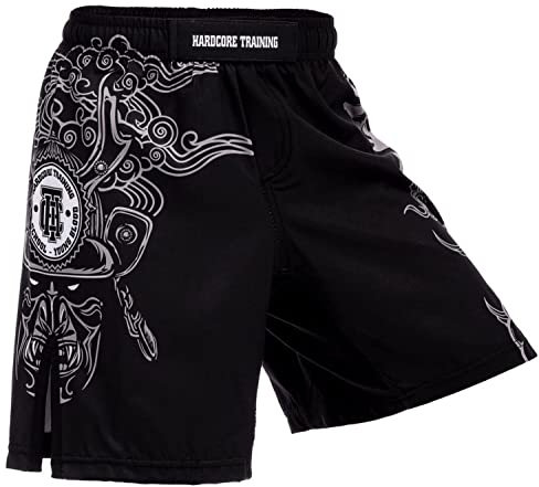 Hardcore Training Koi Schwarz Kids Boxing Shorts Kurze Hose Kinder Boxen Fitness Kampfsport Muay Thai