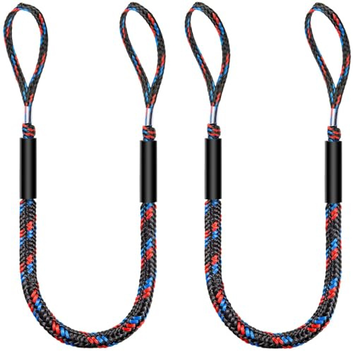Botepon Boat Bungee Dock Lines, Boating Gifts for Men, Boat Accessories, Pontoon Accessories, Mooring Lines for Bass Boat, 4 Feet