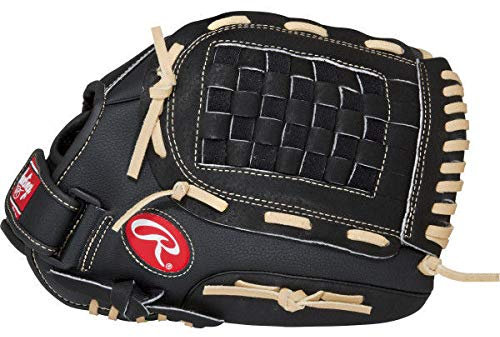 Rawlings PM115BCB Baseballhandschuh für Linkshänder, 11,5 Inch, Schwarz