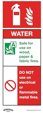 Sealey SS27P1 - Extintor de agua - Señal de seguridad para condiciones seguras, plástico rígido