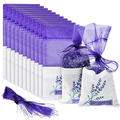 FORYNXHWIN 20 Stück Lavendelbeutel Leere Säckchen, Lavendel Duftsäckchen Säckchen Kordelzugbeutel zum Befüllenfür Lavendel, Gewürze und Kräuter (7.5 x 16 cm)