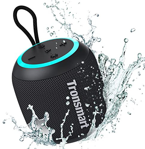 Tronsmart T7 Mini Altavoz Portátil Bluetooth 5.3 Potente, 15W Potencia, IPX7 Impermeable, 18H Duración, Conexión estéreo, Compatible SD/AUX, Ideal para Fiestas, Viajes y Exteriores, Negro