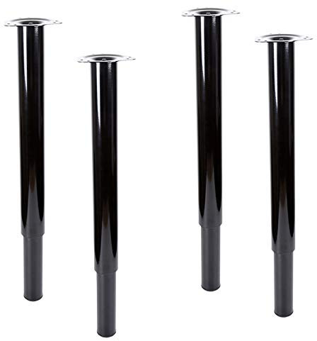 ASHILD Support de Pied de Table en métal, Pied de Barre de Support de Meuble, Pieds de Table de châssis de Colonne de Support, Pieds de Support de Table rétractables, Hauteur réglable, 4 pièces