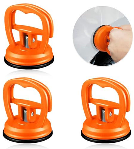 Extractor de abolladuras de coche de 3 Ventosa para Coche Abolladuras Ventosa Abolladuras Extractor Ventosas para Cristal Adecuado para Abolladuras de Automóviles Paneles de Vidrio Computadoras