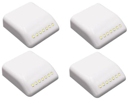 HOMSFOU 4 Stück Schranklicht Bewegungssensor Leuchte Kabellose Schrankleuchte Intelligentes Induktionslicht Mini Kleiderschrank Licht Unter Der Schrankleuchte Led-schrankbeleuchtung Weiß