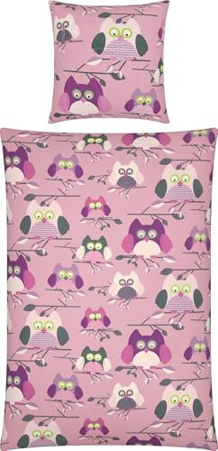 Erwin Müller Kinder-Bettwäsche Edelflanell rosa Größe 1x 135x200 cm + 1x 80x80 cm