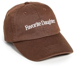 Favorite Daughter Women's Classic Logo Baseball Cap, Brown/White, One Size