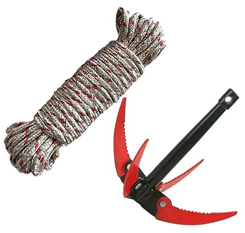 UKCOCO 1 Ensemble Outil de Désherbage Pliable Acier Inoxydable pour Couper Aquatiques Râteau Professionnel pour Étangs et Extérieurs avec Conception Repliable et Couleur Aléatoire