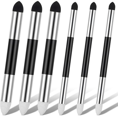 TIESOME 6 Stück Mischschwamm Stift, Blending Schwamm Stift Skizze Wischen Pinsel Weiche Pastell Pinsel Skizze Reibeschwamm ideal für Anfänger und Schüler, zum Aufhellen und Hervorheben.