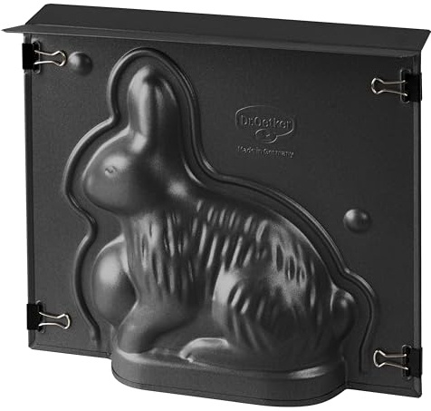 Dr. Oetker Hare bakform – 3D kaninbakform av stålplåt med non-stick beläggning, inklusive stängningsklämmor, värmebeständighet: +230 °C, rengöring för hand, tillverkad i Tyskland