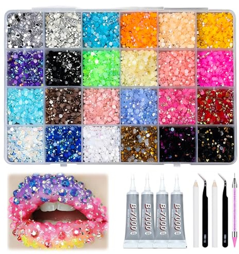 24 Colores Bedazzling Kit With Glue Badazzling Kit Rhinestones