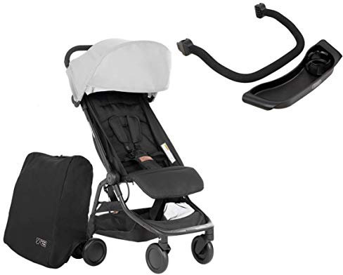 Mountain Buggy Nano V3 (2020+) Kinderwagen in der Farbe silver inkl. Reisetasche + Bügel + Tablett