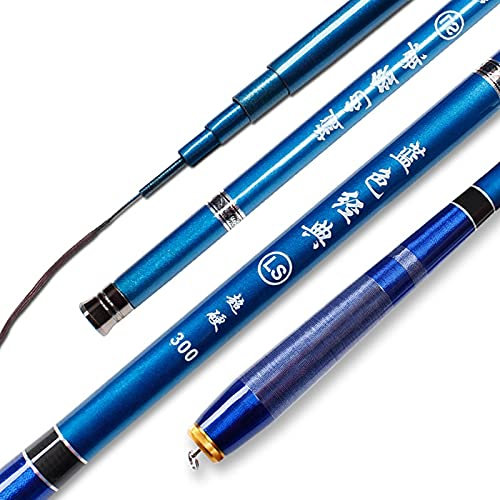 Stipprute 4. 3CM Classic Blue Mini Ultrasort Super Hard Glass Faser Angelrute Teleskope Hand Pol 1.8m-4,5m Stream Travel Carp Ice Rod Angelrute (Color : Blue, Length : 1.8m)