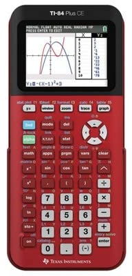 Texas Instruments 84 Plus CE Graphing Calculator - Red