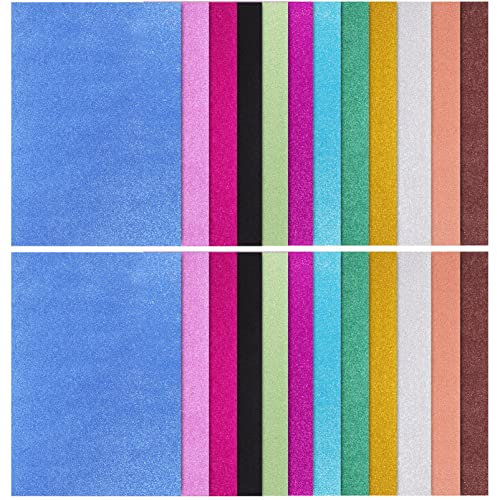 EXCEART Glitzer-Karton 26 Blätter Glitzernder Farbkarton A4 Doppelseitiger Glitzer-Karton Für Heimwerker- Kunstprojekte Kartenherstellung Scrapbooking