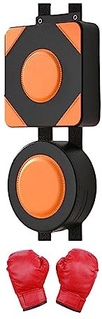 TOOYFUL Wandmontiertes Schlagpolster, Boxtrainer, Übungsfokusmatte, Boxwandmatte, Wandmontierte Boxmatte für Muay-Thai-Karate-Training im Innenbereich, mit Kinderhandschuhen