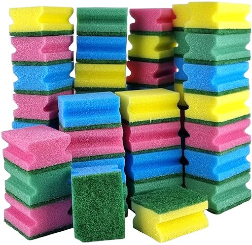 Topfreiniger Putzschwamm - 96-teilges Set - Topfschwamm Spülschwamm Küchenschwamm Reinigungsschwamm - bunt - Küchenhygiene