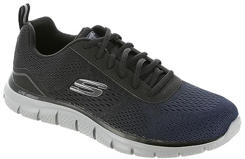 Skechers Herren Track Ripkent Training Shoes, Navy Mesh Black Trim, 41 EU