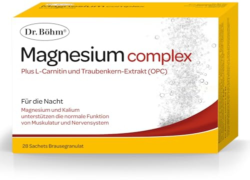 Dr. Böhm Magnesium complex: Magnesiumgranulat zur Unterstützung der normalen Muskelfunktion, für ältere Personen & Sportler, 28 Sachets