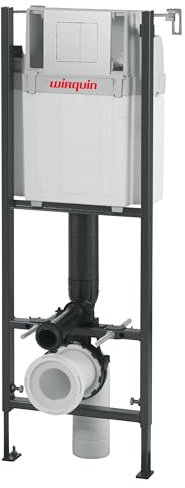 Wirquin 55722931 Wc suspendu universel Lineo Sunrise avec plaque de commande double chasse blanche