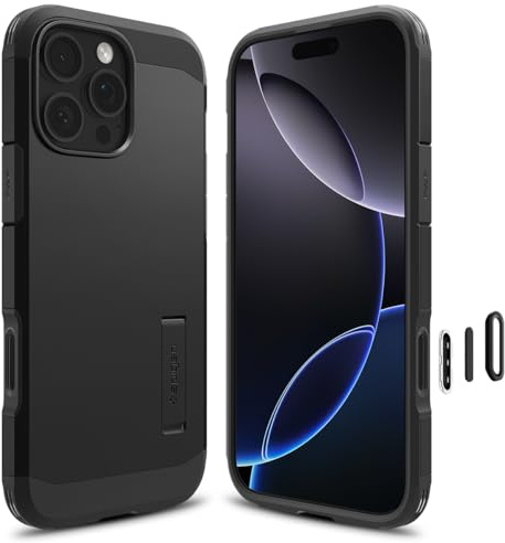 Spigen für iPhone 16 Pro Max Kamerasteuerung Aktivierte Hülle Tough Armor T (AI) MagFit, Kompatibel mit MagSafe Zubehör -Schwarz