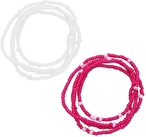 TINEASUR Chaîne de Taille pour Femme en Verre, Chaîne de Ventre Taille à Perles, Bijoux de Bikini de Plage