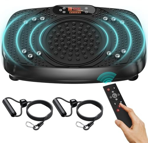 TISSCARE Plataforma vibratoria,Moldeadora vibratoria con 120 Niveles, 5 Modos y hasta 400lbs - Tabla vibratoria para Quemar Grasa, moldear el Cuerpo y desarrollar músculos para Mujeres y Hombres