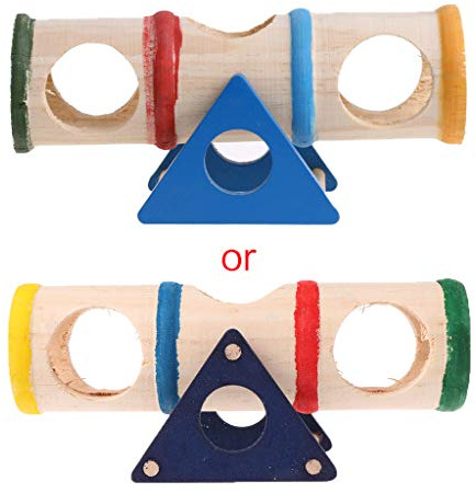 Hamster Teeter Small Animal Natural Wooden Tunnel Warm Teeter For Gerbils Chinchillas Natural Wooden Odorless Home T