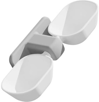 ibasenice Bol Suspendu Double pour Animaux Plastique Blanc Récipient Murale Anti-Renversement pour Chien et Chat Distributeur Nourriture et Eau Compact et Facile à Nettoyer Accessoire