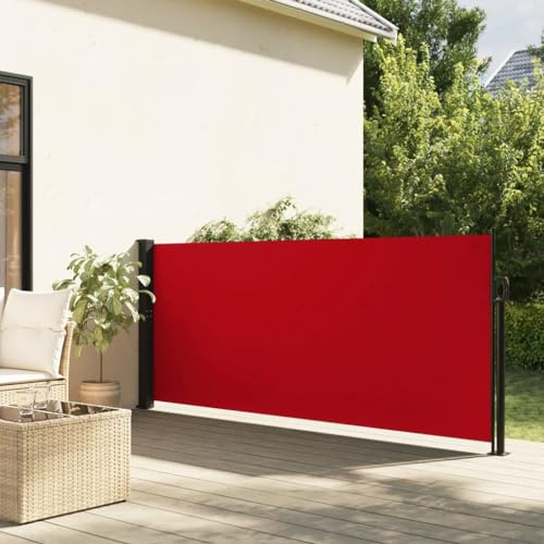 Generico Tenda da Sole Laterale Retrattile Rossa 120x600 cm,Casa e Giardino,Prato e Giardino,Vita all'aperto,Ombrelloni e parasole-4004492