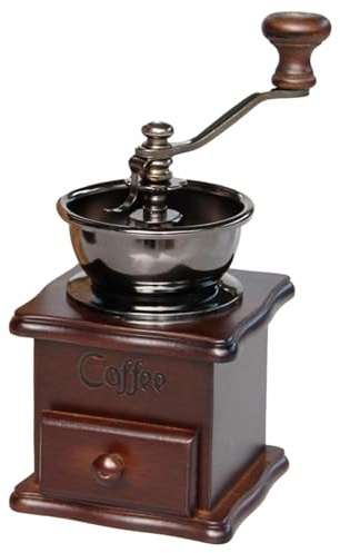Manuell kaffebönnekvarn – vintage handkvarn verktyg, nötkaffekvarn av trä, hållbar manuell kvarn för köksbänken hemma | Kitchen Dining Office Store för matsal kontor