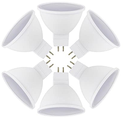 OUKAIDE 6 pezzi Lampade a LED MR16 GU5.3 7W Bianco Caldo 3000K Faretto MR16 70W equivalente, riflettore spot LED GU5.3 MR16 700LM AC 85-265V non dimmerabile